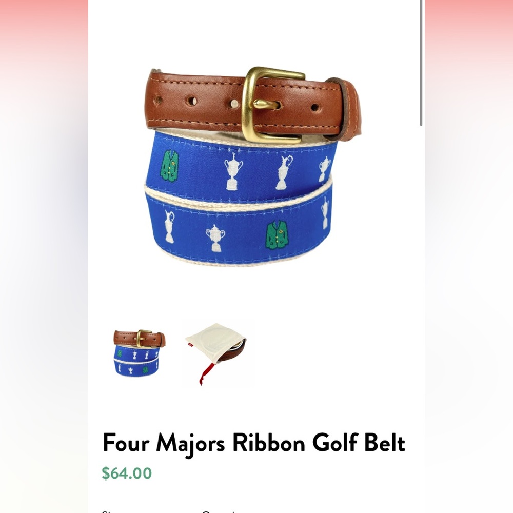 Four Majors Golf Belt from Knot Clothing Company NWOT! - Picture 2 of 2